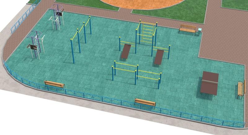 Проект спортивной площадки с столом теннисным в Смоленске