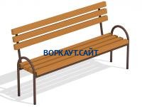 Парковая лавочка со спинкой МАФ 1605 в Смоленске Парковая лавочка со спинкой МАФ 1605 в Смоленске