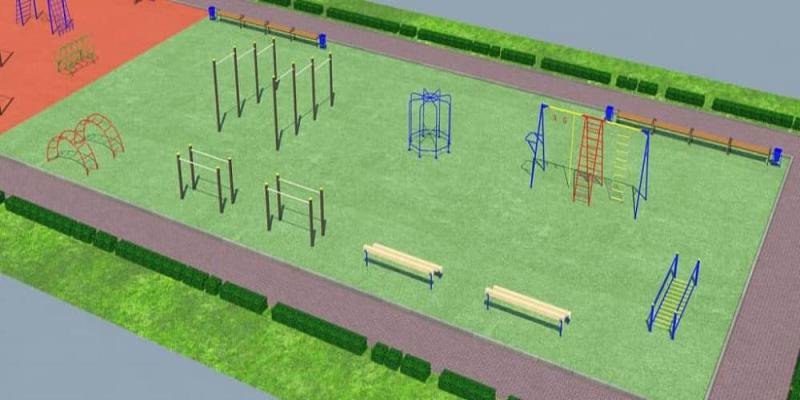 Проект детско-спортивной площадки для школы - детсада в Смоленске