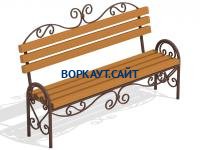 Лавочка кованная МАФ 1606 в Смоленске Лавочка кованная МАФ 1606 в Смоленске