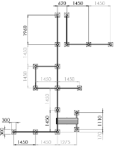 Рисунок схемы фундаментов воркаут (workout) комплекса Рисунок схемы фундаментов воркаут (workout) комплекса