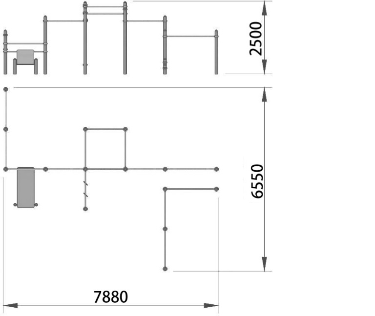 Рисунок схемы сборки воркаут (workout) комплекса. Рисунок схемы сборки воркаут (workout) комплекса.