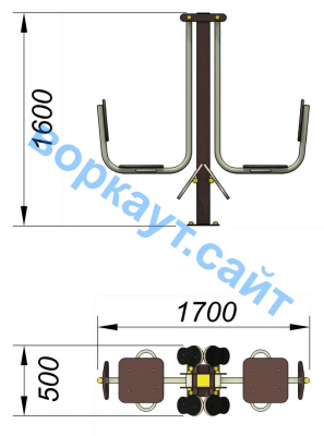 Уличный тренажер "Жим ногами горизонтальный " УТ 003 в Смоленске Уличный тренажер "Жим ногами горизонтальный " УТ 003 в Смоленске