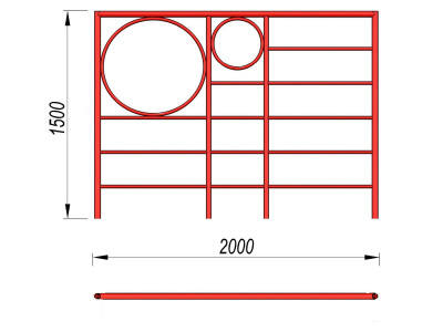 Шведская стенка с кольцами МАФ 3502 в Смоленске