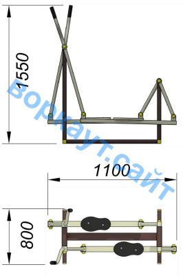 Уличный тренажер "Лыжник" УТ 008 в Смоленске