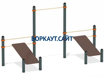 Воркаут с турником и двойной скамьей для пресса ВС-28 в Смоленске