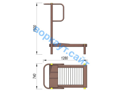 Уличный тренажер Беговая дорожка УТ 009 в Смоленске