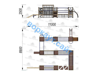 Детский спортивный комплекс Полоса препятствий ДСК 3116 в Смоленске