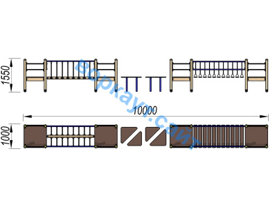 Детский спортивный комплекс Двойной мостик ДСК 3115 в Смоленске
