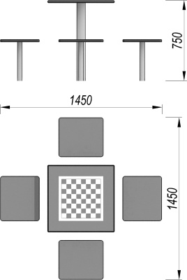 Шахматный стол МАФ 3516 в Смоленске