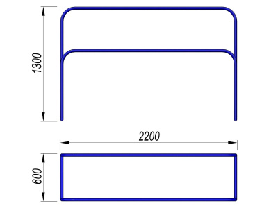 Брусья разновысокие МАФ 3531 в Смоленске