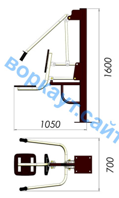 Уличный тренажер "Жим от груди" УТ 002 в Смоленске