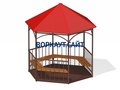 Беседка с лавками и полом МАФ 4122 в Смоленске