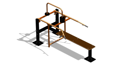 Силовой уличный тренажер  "Горизонтальный жим"  УТ402 в Смоленске