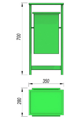 Урна с крышкой МАФ 1631 в Смоленске