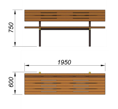 Диван уличный МАФ 1608 в Смоленске