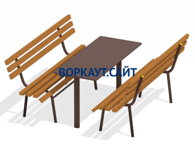 Дачный комплект из 2 лавочек и стола МАФ 1620 в Смоленске