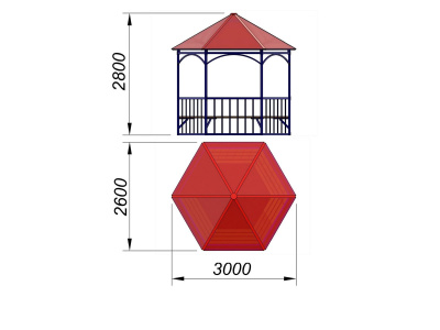 Беседка с лавками МАФ 4120 в Смоленске