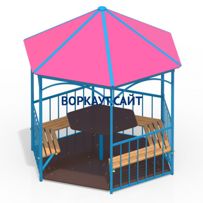 Беседка со столом, лавками и полом МАФ 4123 в Смоленске Беседка со столом, лавками и полом МАФ 4123 в Смоленске