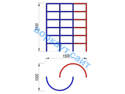Шведская стенка полукруглая ДСК 3503 в Смоленске